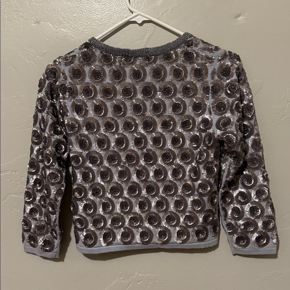 Boden Limited Edition Gray Cardigan Jacket with Sequins and Beaded Trim 2 - Picture 7 of 7